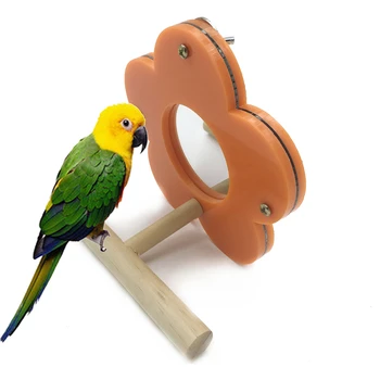 Paukščių Laktos Kūrybos Paukščių Stovėti Ešeriai Paukštis Narve Žaislas su Gėlių Veidrodis Paukščių Žaisti Žaislas, skirtas Parrot