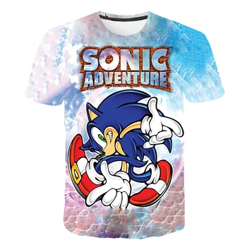 3D Berniukai Sonic the Hedgehog Spausdinti Merginos, Juokingi marškinėliai Kostiumas Vaikų Vasaros Animacinių filmų Drabužiai Vaikams, Drabužiai Kūdikiams Tshirts street