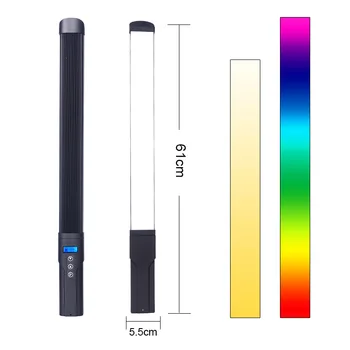 Fotografijos Užpildyti Šviesos RGB Stick Šviesos Spalvinga Nešiojamosios rankinės Išorės Vaizdo Reguliuojamas Spalva Foto Temperatūra Gyvenimo