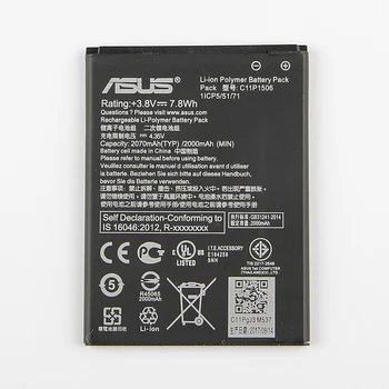 Originalus ASUS Didelės Talpos C11P1506 Baterija ASUS Gyventi G500TG ZC500TG Z00VD ZenFone Eiti 5.5 colių 2070mAh