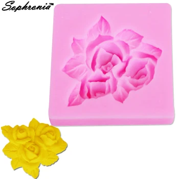 10vnt/set Rožių Lapų ir Gėlių formos Silikoninis Minkštas Pyragas Dekoravimo Šokolado Įrankiai F1054,5.5*5*1.2 CM