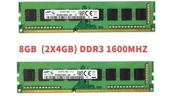 Samsung 2x Dual-channel 4GB (2GBX2) 8GB (4GBX2) DDR3 PC3 ECC Darbalaukio atminties 1600 MHZ 1333 Modulis 10600 12800 2GB, 4GB 8GB RAM