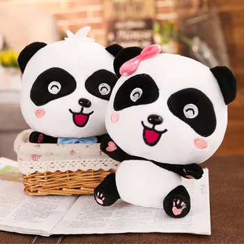 1PCS 22cm Mielas Panda Pliušiniai Žaislai, Minkšti Kimštiniai Pora Panda Lėlės Kawaii Kūdikių Kartu Prigulti, Pagalvės Gimtadienio Dovana Vaikams