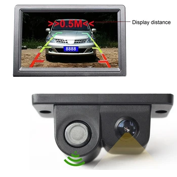 HD Vaizdo, Naktinio Matymo 2 In 1, Automobilio Galinio vaizdo Kamera Aišku, Naktinio Matymo Radaro Jutiklis galinio vaizdo Kamera Parkavimo Stebėti Car accessories