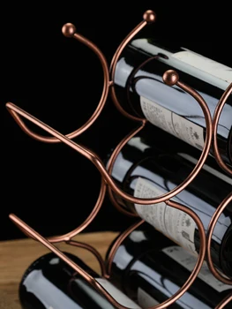 Ne-vietos Europos stiliaus vyninės papuošalai pusiau apskrito dizainas paprastas kūrybos vyno butelis rack non-slip gumos pagalvėlė vyno