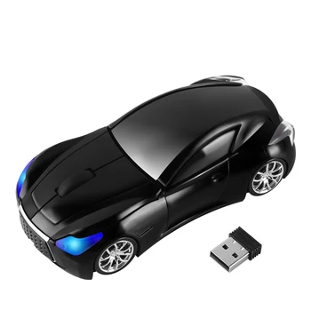 Belaidė Mini Automobilių Pelės, Nešiojamų Automobilio Kūrybos Kompiuterio Mause 1600 DPI USB Optinės Pelės Su LED Šviesos Vaikai Dovana Nešiojamas KOMPIUTERIS