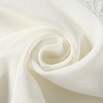 Nekilnojamojo Šilko Moterų Balta Juoda Marškiniai, Elegantiškas Tuščiaviduriai Iš Siuvinėjimo O-kaklo, ilgomis Rankovėmis Kietų Biuro Lady Palaidinė Pavasarį, Rudenį Viršūnės