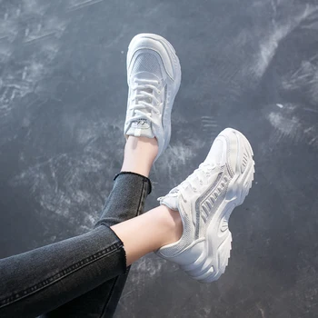 Sportbačiai Moterims Lauko Bėgimo bateliai, Sporto Vaikščiojimo batai Pagalvėle platforma Kvėpuojantis filas batų zapatos de mujer