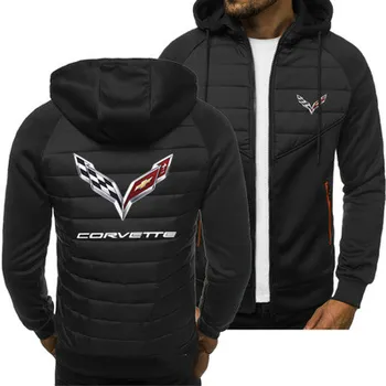 2021 Naujas Vyrų Hoodies Corvette Logotipas Pavasario Rudens Striukė Atsitiktinis Marškinėlius Ilgomis Rankovėmis Su Užtrauktuku Bliuzono 22