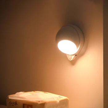 Judesio Jutiklis Nakties Šviesos diodų (LED) Kabinetas Šviesos USB Įkrovimo Jutiklinį Jungiklį, šviesos srautą galima reguliuoti Šviesos Laiptų Koridoriaus Sienoje Šviesos 18650 Baterija