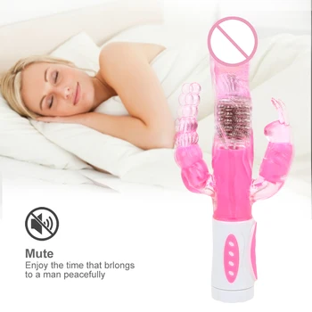 OLO 12 Vibracijos Triušis Clit Dildo Vibratorius G-spot Massager Sekso Produktai Sukimosi Klitorio Stimuliacijos Sekso Žaislai Moterims