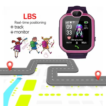 LIGE 2020 Naujų Vaikų Smart Žiūrėti LBS Bazinės Stoties Nustatymo Anti-lost Vaikų Žiūrėti IP67 atsparus Vandeniui Vaikas Smartwatch+Box