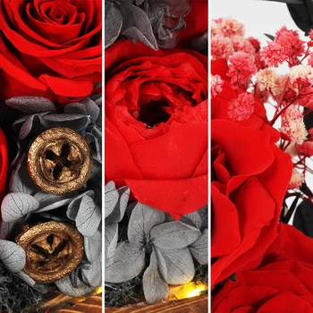 Rožės kolbos nemirtingas gėlės stiklo dangčių romantiškas dovanas Valentino, gimtadienis, Kalėdos, Valentino Dienos dovanos patiko