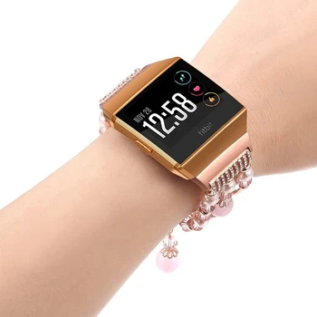 Elastinga Karoliukų Apyrankę, Fitbit Versa 2 Lite Joninių Juostų Smart Watchband Pakeitimo Moteris Solidi Dirželiai, Apyrankės Priedai