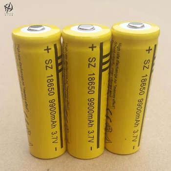 DING LI SHI JIA 10vnt 18650), 3,7 v 9900 Didelės talpos mah įkraunama ličio baterija žibintuvėlio baterijos