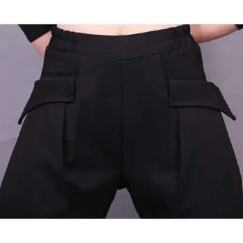Haremo Kelnės Moterims 2020 M. Pavasarį, Rudenį High Waisted Juodos Kelnės Kelnės Ponios Elegantiškas Skinny Pants Plus Size Bridžai 4XL W676