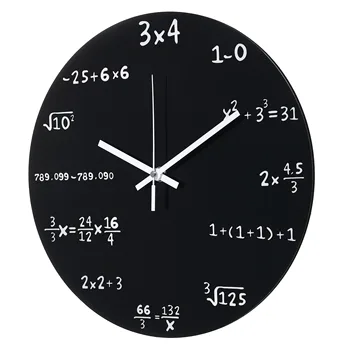 Naujas Kūrybinis Matematinių Sieninis Laikrodis 30cm Didelės Matematikos Formules, Laikrodis Kabo Žiūrėti Juoda Namų Miegamajame Dekoratyvinis Ornamentas