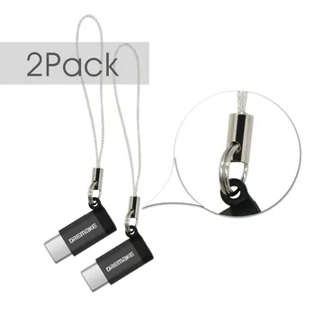 2VNT USB 2.0 Adapteris, 2-Pack Tipo C, Mikro USB Adapteris Keitiklis Xiaomi 4C 5 Galaxy 7 