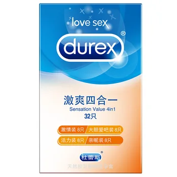 Durex 32Pcs Prezervatyvai Vyrų Varpos Gaidys Rankovės Ultra Plonas Kondoms Suaugusiųjų Sekso Žaislais Vyrams