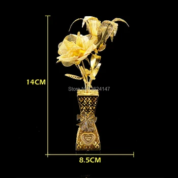 3D Metalo Įspūdį Romantiškas Gėlių Pastato Modelis 
