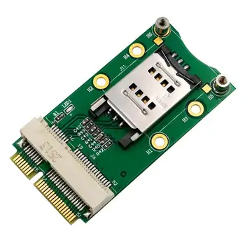 Mini PCI Express Adapter 3G 4G Modulis su SIM Lizdas MINI PCI-E prie Mini PCI-E Riser Card palaiko 3G/4G WWAN LTE, GPS Kortelė