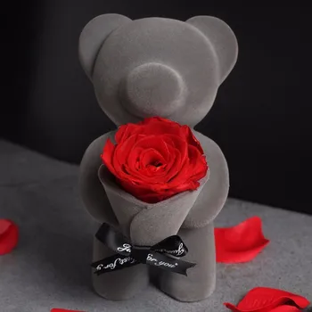 Nauja siunta būti su Eternal Rose Gėlių Konservuoti Šviežių Gėlių Lokys Lėlės Namų Puošybai Valentino Diena Mielas Romantiškos Meilės