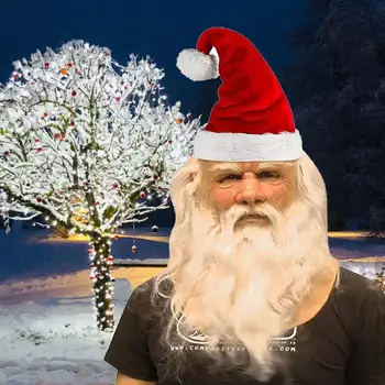 Mano Vyras Kalėdų Juokinga Kauke Super Minkštas Santa Suaugusiųjų Cosplay Santa Claus Kaukė Galvos Apdangalai Casque De Masque