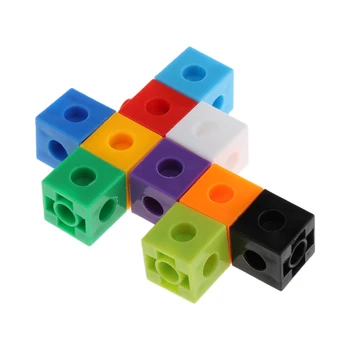 100 10-spalvų blokai švietimo žaislai, matematikos žvalgybos kūdikių dovanos ankstyvojo ugdymo matematikos manipuliavimo anksti educationtoys