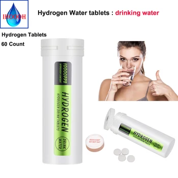 Aktyvus H2 Molekulinė Hydrogen10000PPB Vandenilio Vandens Tablečių šarminis gerinti imunitetą vandenilio vandens Tablečių 60 tablečių