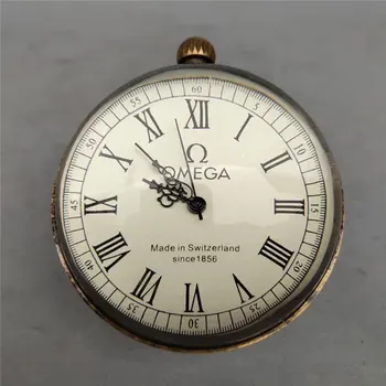 Retro Laikrodis 5cm Žalvario, Stiklo Kamuolys Mechaninė Senovės Romos Stalo Dekoravimas Ornamentais
