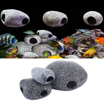 3-Formos Akvariumas Ciklidų Akmens Keramikos Rock Cave Akvariumo Žuvų Bakas Tvenkinys Krevečių Vėžlių Veisimo Ornamentas, Papuošimas