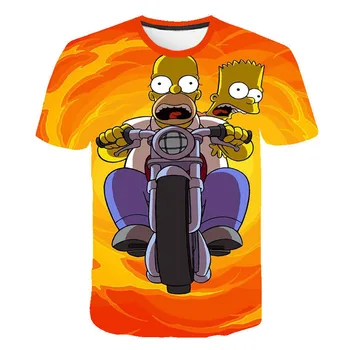 2020 Naujas Simpson T-shirt 3d Anime T Shirts Juokinga T Shirts Kinijos Spausdinti vaikai Tee berniukų Drabužiai vasaros Viršūnes Hip-Hop Streetwear