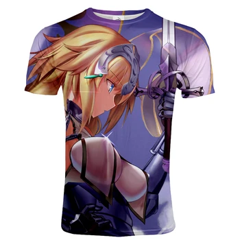 2020 Naujas Fate Stay Night 3D Atspausdintas T-shirt Vyrai/Moterys Mados Anime Stiliaus Streetwear Marškinėlius Atsitiktinis O-Kaklo Teeshirt Hip-Hop Viršūnės