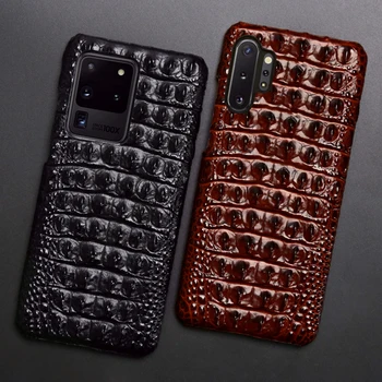 Odinis Telefono Dėklas Samsung S20 Ultra S10 S10e S8 S9 S7 Pastaba 8 9 10 Plius A20 A30 A50 A70 A51 A71 A7 A8 Krokodilas Atgal Tekstūros