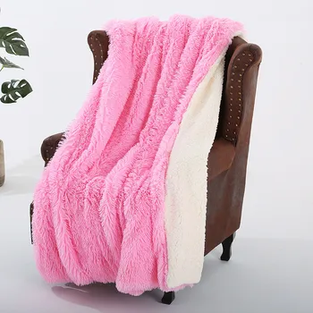 Super minkštas ilgaplaukis dirbtiniais kailiais, antklodė, pūkuotas ir jaukus pliušinis antklodė tinka sofa namų puošybai apkabinti antklodė