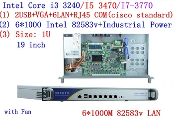InteL I5 3470 3.2 G 1U užkardos serverių su 