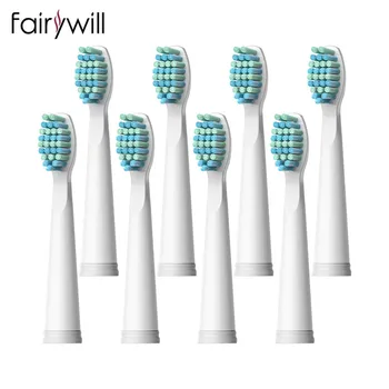 Fairywill 8pcs Elektriniai dantų Šepetėlis Galvutės Pakeitimas Automatinis Dantų Rinkiniai, FW-507 FW-508 FW-917 FW-959 FW-551 dantų šepetėliai