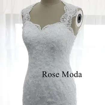 Rose Moda Realios Foto Bžūp Rankovėmis Iškirpti Atgal Apvalkalą Mini Trumpa Vestuvinė Suknelė