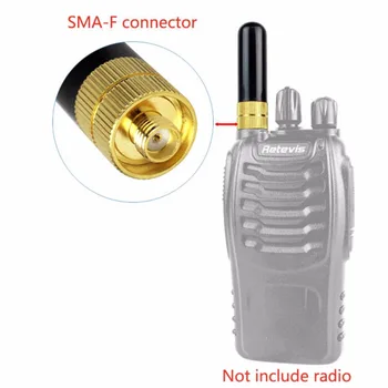 10vnt Walkie Talkie Antena VHF UHF Dual Band SMA-F Kenwood už Baofeng UV-5R BF-888S Retevis H777 RT-5R UV-82 Puxing