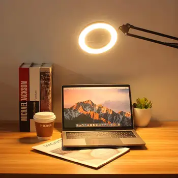 Profesinės 5X Apšviestas Didinamojo stiklo, USB 3 Spalvų LED Didinamojo Stiklo Stalo Lempos Trys Tamsos Rūšių Šviesos Skaitymui Grožis