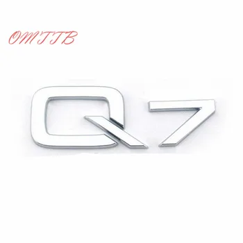 3D ABS Chrome Q5 Q7 logotipas Logotipas Ženklelis automobilių lipdukas audi Q5 Q7 automobilių galinis emblema lipdukai automobilio stiliaus