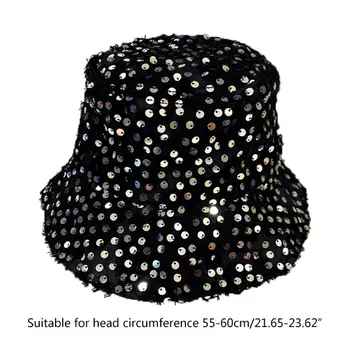Moterų apsaugos nuo Saulės Kibiro Kepurę Blizgučiai Blizgančiais Kutai Platus Kraštų Paplūdimio Žvejys Bžūp 2020 Metų Vasaros skrybėlę 55-60cm