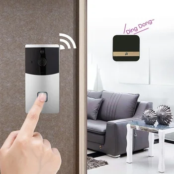 Vaizdo Doorbell Varpelių Wifi Universal Plug-In Varpelių Smart Doorbell Imtuvas Pažangaus Belaidžio WiFi Saugumo DoorBell