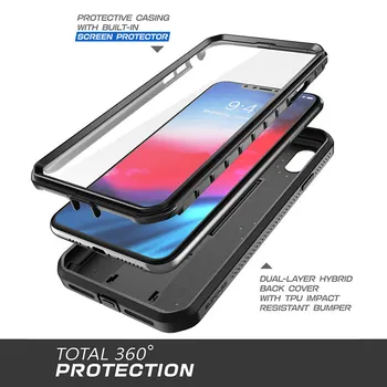 SUPCASE iPhone XR Atveju 6.1 colių UB Pro viso Kūno Tvirtas Dėklas Telefono dėklas Dangtelis su Built-in Screen Protector & Atrama