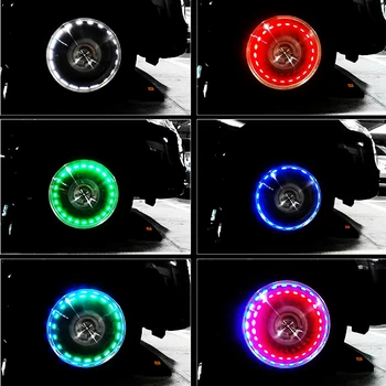 CARLITS Dekoro lempos vožtuvai vuto vccessory automobilių motocycle varantys šviesos, oro kepurės automobilių stiliaus padangų vožtuvas dangteliai saulės energijos led šviesos aš