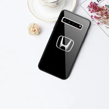Automobilio markės: HONDA Telefono dėklas Galaxy Grūdintas Stiklas Atvejais Taikomos S10 S9 S8, S7 S6edge Plius TPU Dangtis
