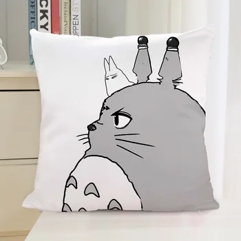 OHO!! 45x45CM Dekoratyvinės pagalvėlės, puikus Totoro Anime pagalvėlė Minkšta Aikštėje Dviejų pusių Spausdinti pagalvės Kalėdų Dekoro Namai