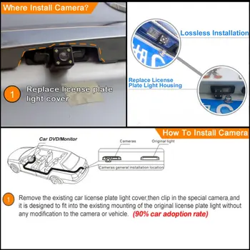 Auto Reverse Galinio vaizdo Kamera Toyota Camry XV50 2012-2017 Prisijungti Originalaus Monitoriaus Ekrano Atsargines automobilių Stovėjimo aikštelė CAM