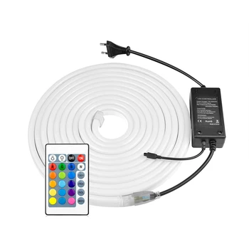 Neoninės Šviesos diodų (LED Juostos 220V Neon LED Juostelės, EU Plug 220 V RGB Kalėdų Puošmena Žibintas/Šiltai Balta/Balta/Raudona/Mėlyna/Rausva