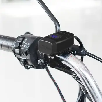 WUPP Motociklo Priemonėje montuojamos Įkroviklis Vandeniui USB Adapteris 12V Telefonas Dual Greitai Įkrauti 3.0 Voltmeter Jungiklis Moto Priedų